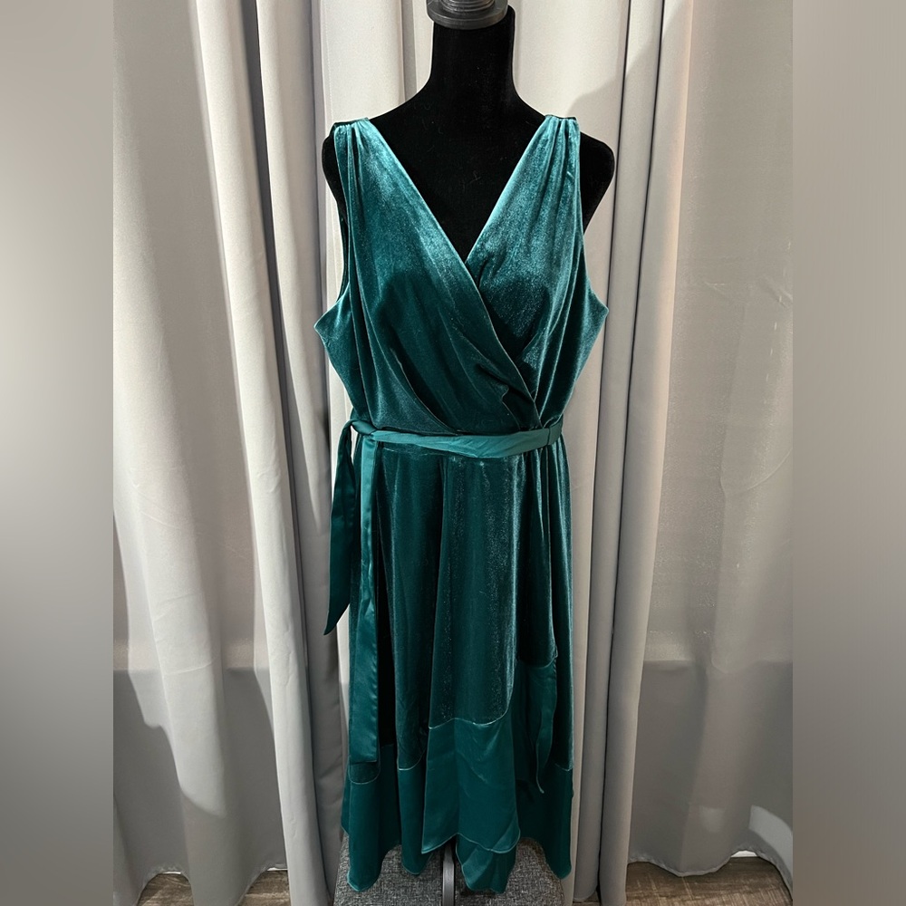 DKNY Velvet Green Dress